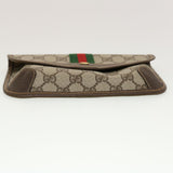Gucci GG Canvas Web Sherry Line Pouch PVC Leather Beige Red Green yk7352