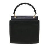 Gucci Bamboo Hand Bag Leather Black 001.3444.1887 yk7365B