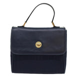 Luxury BurberrySs Nova Check Hand Bag Nylon Leather Blue Auth yk7428