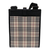 Luxury Burberry Nova Check Shoulder Bag Canvas Beige Black Red Auth yk7666B