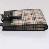 Luxury Burberry Nova Check Shoulder Bag Canvas Beige Black Red Auth yk7666B