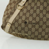 Gucci GG Canvas Shoulder Bag Beige 130736 yt927