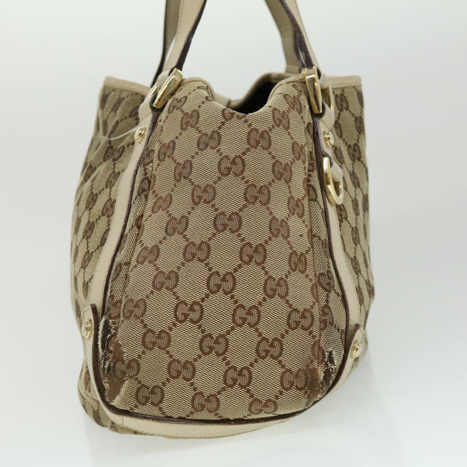 Gucci GG Canvas Shoulder Bag Beige 130736 yt927