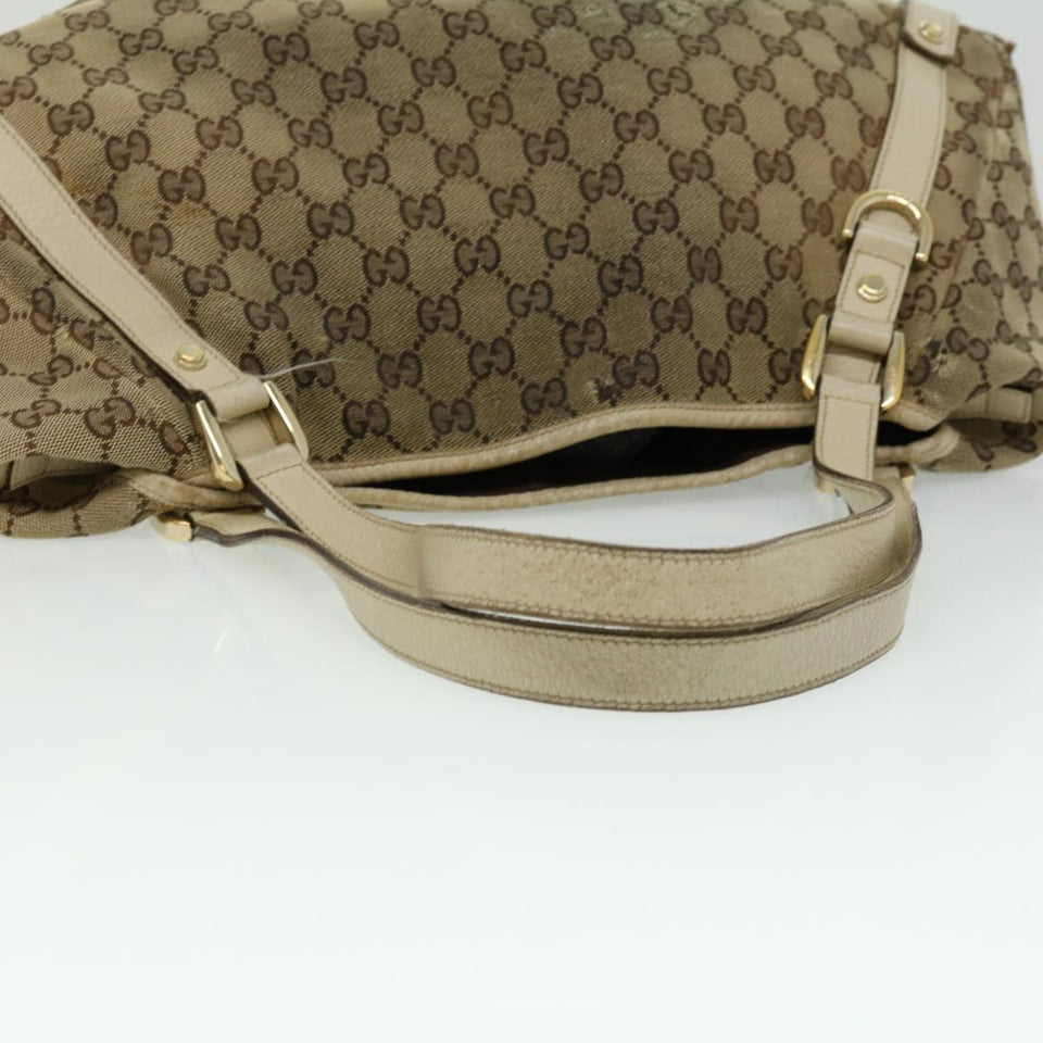 Gucci GG Canvas Shoulder Bag Beige 130736 yt927