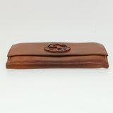 Gucci GG Canvas Web Sherry Line Long Wallet 2Set Beige Brown Red yt976