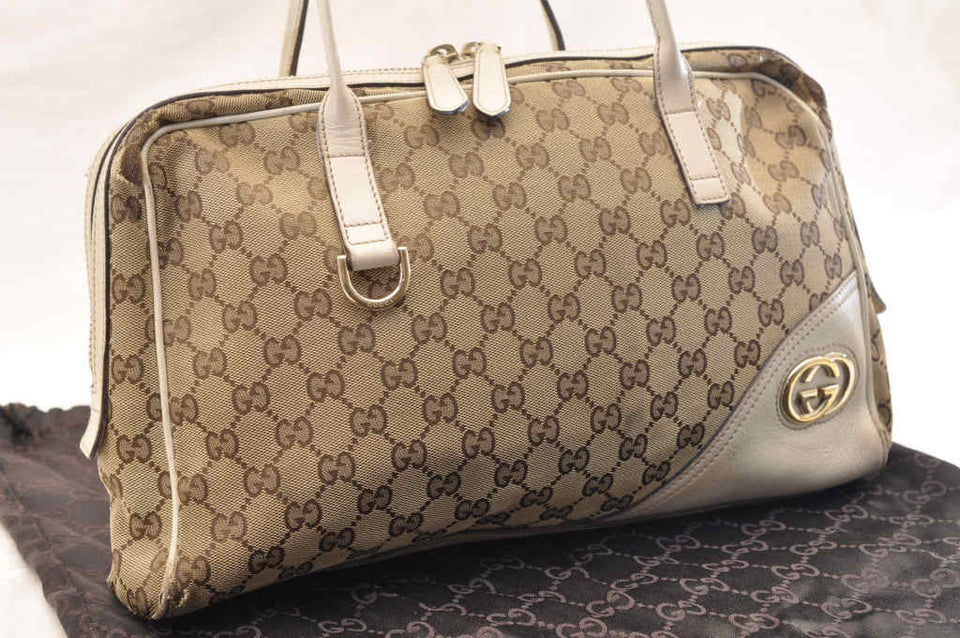 Gucci GG Canvas Tote Bag Brown yy580