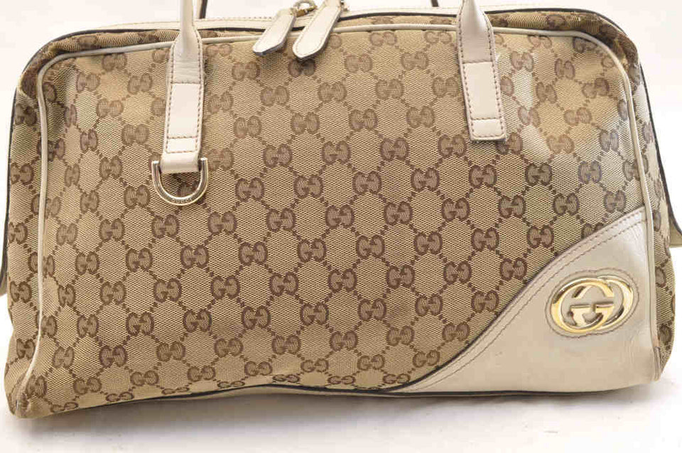 Gucci GG Canvas Tote Bag Brown yy580
